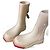 Off White Botas de goma blanco roto Crema