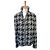 Chanel Tweedjacke Hahnentritt schwarz grau