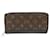 Louis Vuitton Zippy Wallet Vertical Brown Cloth  ref.1435124