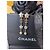 Chanel CC A17B GHW Orecchini Long Logo Pearl Star scatola D'oro - vista 3