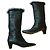 Botas Chanel de piel negra talla 39 Negro