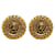 Pendientes de clip Chanel Mademoiselle con cadena, chapados en oro y en muy buen estado Dorado Metal  ref.1435516