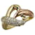 & Other Stories K18YG Yellow Gold K18PG Pink Gold Diamond Knot Combo Ring in Excellent Condition Golden Metal  ref.1435826