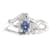 & Other Stories PT850 Platinum Ring with Sapphire and Diamond, Size 17 in Excellent Condition Silvery Metal  ref.1435874