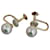 & Other Stories K18YG Yellow Gold Akoya Pearl 8mm Earrings in Great Condition Golden Metal  ref.1435892