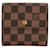 Portefeuille compact Louis Vuitton Damier Elise N61654 en cuir PVC marron en très bon état Toile  ref.1436096