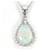 Anderer Schmuck & Other Stories PT900 Platin PT850 Halskette Opal 0,54 Diamant 0,19 in einwandfreiem Zustand Silber  ref.1436391