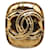 Broche Vintage Coco Mark de Chanel Baño de Oro en Muy Buen Estado Dorado Metal  ref.1436470