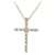 & Other Stories Pre-owned K18YG Diamond Cross Necklace 0.16ct in Great Condition Golden Metal  ref.1436549