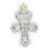 & Other Stories Pendente Croce Corona in Zaffiro K18WG 0,05ct 0,15ct in Ottime Condizioni Bianco Metallo  ref.1436565