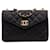 Chanel Satin Coco Mark Rhinestone Chain Shoulder Bag in Very Good Condition Black Cloth  ref.1436960