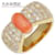 & Other Stories K18YG Yellow Gold Coral Diamond Ring 1.25ct Size 8.5 in Great Condition Golden Metal  ref.1437133