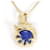 & Other Stories K18 Yellow Gold Lapis Lazuli Necklace in Excellent Condition Golden Metal  ref.1437193