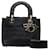 Dior Lady D-Lite Cannage-Canvas-Handtasche in sehr gutem Zustand Schwarz Leinwand  ref.1437461