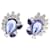 Autres bijoux & Other Stories Platine PT900 Boucles d'oreilles pour femmes avec Tanzanite (1.82ct), saphir (0.23ct) & Diamant de mêlée (0.49ct)  In excellent condition Argenté  ref.1437563