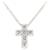 Anderer Schmuck & Other Stories Ponte Vecchio Diamant Kreuz Halskette 0,41 ct K18WG Weißgold in Großartigem Zustand Silber  ref.1438325