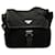 Prada Nylon Leather Triangle Logo Messenger Bag BT0173 in Very Good Condition Black Cloth  ref.1438453