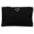 Prada Nylon Triangle Logo Plate Pouch Black in Very Good Condition Cloth  ref.1438604