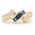 & Other Stories Gebrachter K18YG Saphir-Diamant-Ring 0,30 ct 0,33 ct Größe 7 in gutem Zustand Golden Metall  ref.1438668