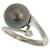 & Other Stories Platin-Ring mit schwarzer Perle in ausgezeichnetem Zustand Metall  ref.1438721