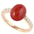 Autres bijoux & Other Stories K18PG Corail et Diamant (0.23ct) Bague taille 11, Sans marque, Gold Women's - Pré-aimé en excellent état Doré  ref.1438736