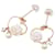 & Other Stories Boucles d'oreilles en perles d'eau douce en coquille d'or rose K10PG avec zircon cubique en excellent état Métal  ref.1438844