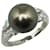 & Other Stories Pt900 Platinum Black Pearl 12mm Diamond 0.68ct Ring in Excellent Condition Metal  ref.1438848