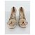Décolleté Céline in pelle beige con frange taglia 37 - vista 2