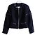 Giacca corta in lino nero Georges Rech Argento