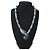 Collana Balenciaga in Perle ed Smalto Bianco Blu
