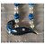 Collana Balenciaga in Perle ed Smalto Bianco Blu - vista 3