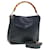 Bolsa de mão em couro GUCCI Bamboo 2 vias Navy 001 8638 Auth 79571 Azul marinho  ref.1439125