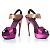 Roger Vivier, sandali con piattaforma in raso Rosa Porpora - vista 5