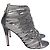 Loops Strappy Sandalen von Stuart Weitzman aus grauem, python-embossiertem Leder