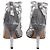 Loops Strappy Sandalen von Stuart Weitzman aus grauem, python-embossiertem Leder - Ansicht 3