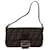 Sac à bandoulière FENDI Zucca en toile Mamma Baguette marron noir Auth 79451A  ref.1440509