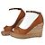 Sandali con zeppa Sergio Rossi in pelle marrone e corda