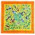 Foulard Hermès Carré 90 "Les merises" 100% Seta Arancione