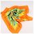 Foulard Hermès Carré 90 "Les merises" 100% Seta Arancione - vista 12