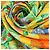 Foulard Hermès Carré 90 "Les merises" 100% Seta Arancione - vista 2