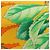 Foulard Hermès Carré 90 "Les merises" 100% Seta Arancione - vista 6