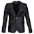 Giorgio Armani Emporio Armani Patterned Single-Button Blazer in Navy Blue Velvet  ref.1440669