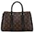 Louis Vuitton Brown Monogram Soufflot BB Black Leather Cloth Pony-style calfskin  ref.1440885