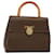 Céline Sac à main en toile Macadam CELINE PVC marron Auth 79102  ref.1441500