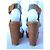 Wedges en cuir marron STUART WEITZMAN - vue 4