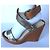 Wedges en cuir marron STUART WEITZMAN - vue 6