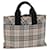 BURBERRY Nova Check Blue Label Hand Bag Nylon Beige Auth yb584  ref.1442971