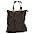 Sac à main en toile Zucca FENDI marron noir Auth mr305  ref.1443107