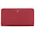 Rotes Prada Saffiano Reißverschluss-Portemonnaie Leder  ref.1443340