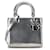 Silver Dior Medium Metallic Patent Lady Dior Satchel Silvery Leather  ref.1443356